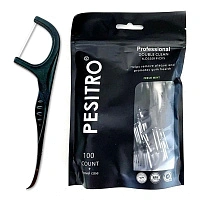 Межзубная нить с держателем  Pesitro Double Clean Floss, 100 шт