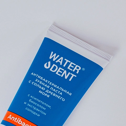 Зубная паста Waterdent Антибактериальная с солью Древнего моря, 100 гр - изображение 5