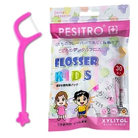 Детская зубная нить с держателем Pesitro Flosser Kids, 30 шт - изображение 1