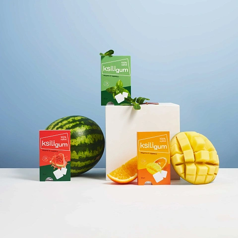 Жевательная резинка Ksilibon Gum Спелый арбуз, 40шт - изображение 3