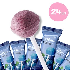Леденец на палочке Ksilibon Lollipop Голубика, 24 шт.