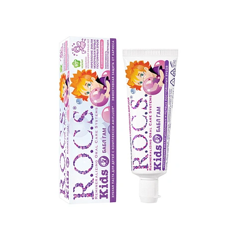 Зубная паста R.O.C.S. Kids Бабл гам (от 4 до 7 лет), 35 мл - изображение 1