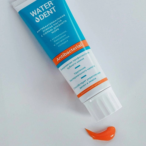 Зубная паста Waterdent Антибактериальная с солью Древнего моря, 100 гр - изображение 8