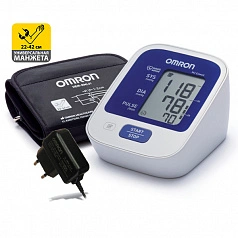 Тонометр OMRON M2 Classic  (HEM-7122-ALRU) Адаптер+Универсальная манжета