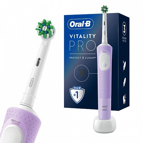 Электрическая зубная щетка Oral-B Vitality Pro X Clean (Лиловая) - изображение 11