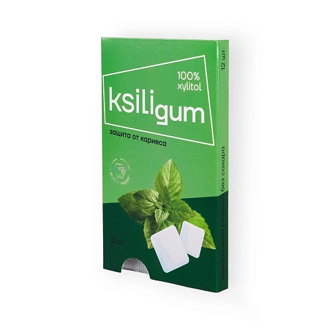 Жевательная резинка Ksilibon Gum Марокканская мята, 12 шт. - изображение 4