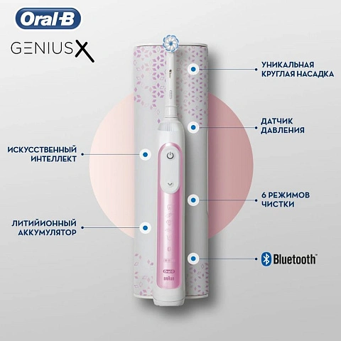 Oral-B GeniusX 20000N Sensi Blush Pink D706.515.6X - изображение 3