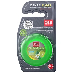 Вощеная нить Splat Dental Floss с бергамотом и лаймом, 30 м