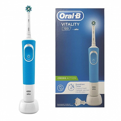 Электрическая зубная щетка Oral-B Vitality 100 Cross Action Blue - изображение 1