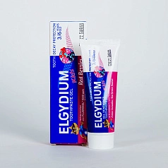 Зубная паста-гель Эльгидиум Kids от кариеса со вкусом красных ягод (от 3 до 6 лет), 50 мл