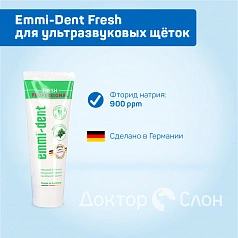 Зубная паста Emmi-Dent Fresh со вкусом мяты для ультразвуковых щёток, 75 мл