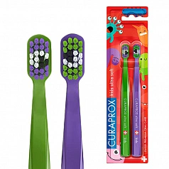 2 зубные щетки Curaprox 5500 Duo Little Bacteria от 4-х лет