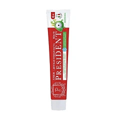 Зубная паста PRESIDENT Земляника (с 6-ти лет), 70 гр