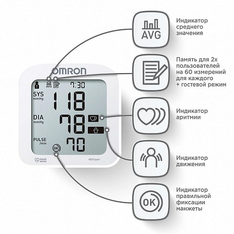 Тонометр OMRON M3 Expert (HEM-7154-ALRU) - изображение 4