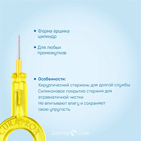 Набор ёршиков с держателем Curaprox CPS 09 (0,9 мм), 5 шт - изображение 3