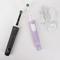 Набор из двух электрических зубных щеток Oral-B Vitality Pro X Clean (Чёрная, Лиловая)