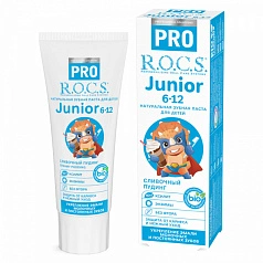 Зубная паста R.O.C.S. PRO Junior Сливочный пудинг (от 6 до 12 лет) 60 мл