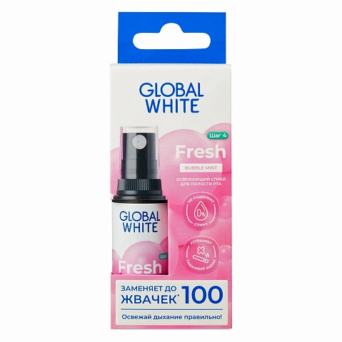 Спрей GLOBAL WHITE Energy Buuble Mint, 15 мл - изображение 2