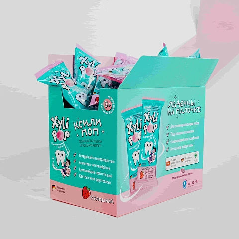 Леденец на палочке Miradent XyliPOP (клубника), 50 шт - изображение 7