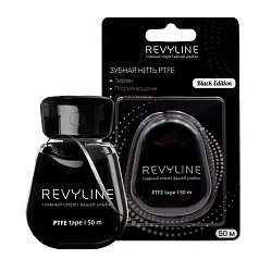 Зубная нить Revyline PTFE Black Edition, 50 м