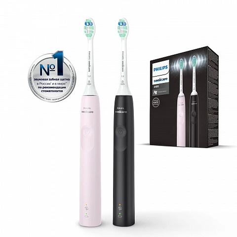 Набор из 2 электрических зубных щеток Philips Sonicare HX3675/15 3100 series - изображение 1