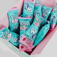 Леденец на палочке Miradent XyliPOP (клубника), 50 шт