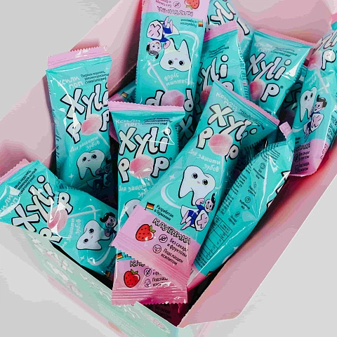 Леденец на палочке Miradent XyliPOP (клубника), 50 шт - изображение 6