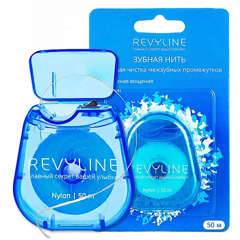 Зубная нить Revyline мята, вощеная, 50 м - изображение 1