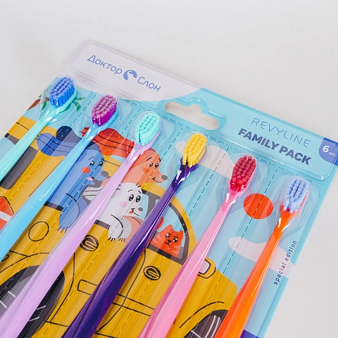 Набор зубных щеток Revyline SM 5000 Family Edition, 6 шт. - изображение 3